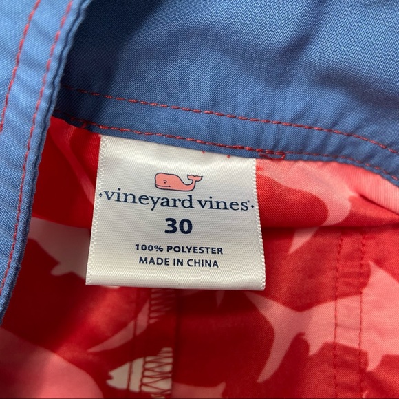 VINEYARD VINES Red Shark Board Shorts - Picture 12 of 14